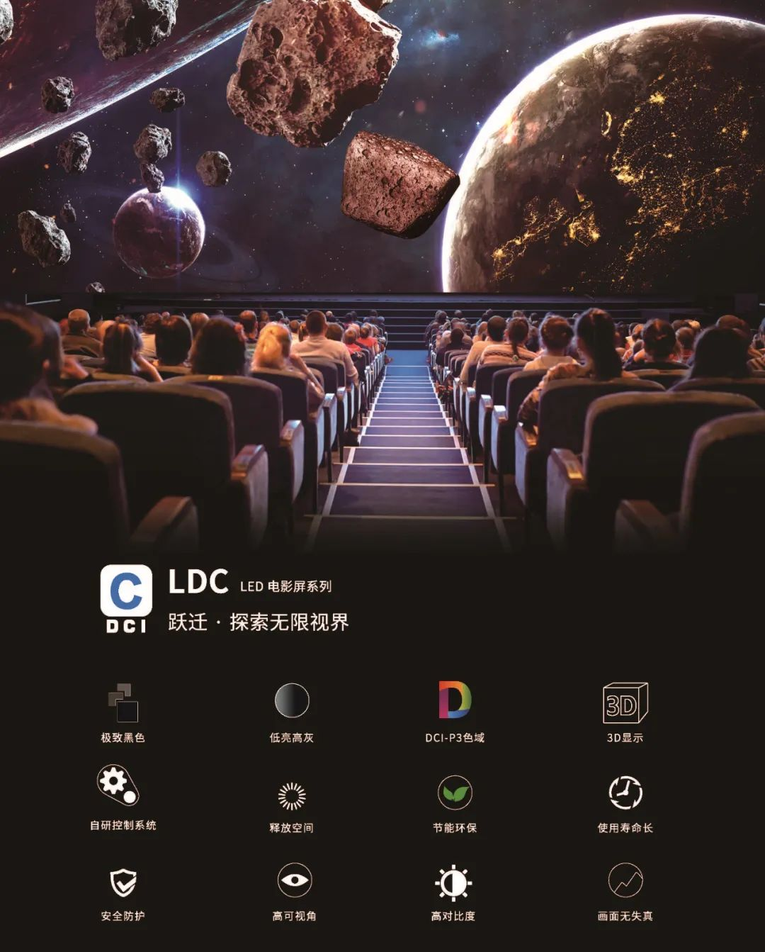 “自研+合作”全面开花，黄金城集团成业内LED电影屏通过DCI认证最多企业